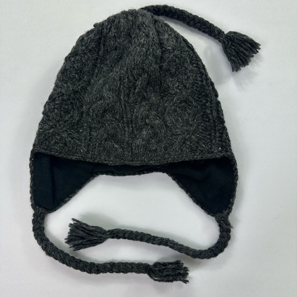 Aran sweater market grey wool beanie Ireland